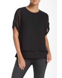Chaus Solid Double Layer Blouse