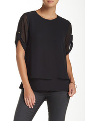 Chaus Solid Double Layer Blouse