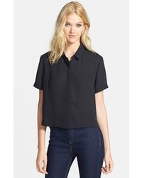 Leith Short Sleeve Woven Shirt Black Medium