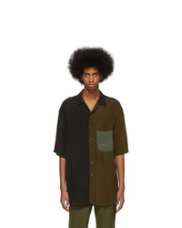 Song For The Mute Black And Brown Oversized Short Sleeve Shirt