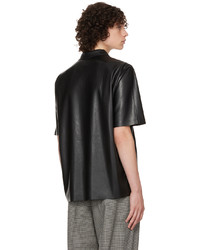 Nanushka Black Bodil Vegan Leather Shirt