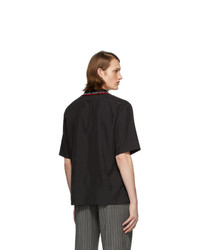 Martine Rose Black Collar Short Sleeve Shirt