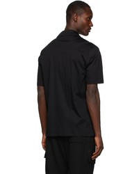 Z Zegna Black Cotton Short Sleeve Shirt