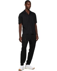 Z Zegna Black Cotton Short Sleeve Shirt