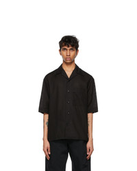 Lemaire Black Cotton Short Sleeve Shirt