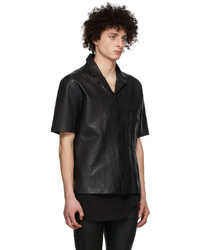 FREI-MUT Black Disguise Leather Shirt