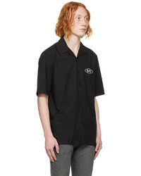 Sunspel Black Embroidered Shirt