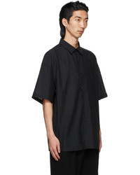 N. Hoolywood Black Half Short Sleeve Shirt