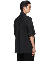 N. Hoolywood Black Half Short Sleeve Shirt