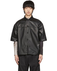 Kusikohc Black Leather Shirt