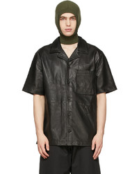 Han Kjobenhavn Black Leather Summer Shirt