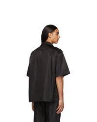 Prada Black Nylon Gabardine Pocket Shirt