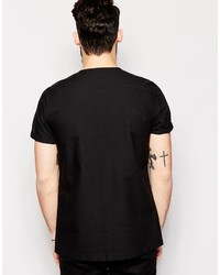Asos Brand Collarless Shirt In Short Sleeve