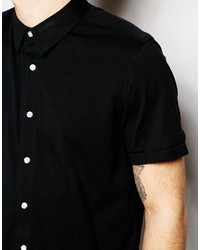 Asos Brand Jersey Shirt In Short Sleeve