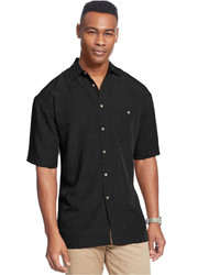 Campia Moda Short Sleeve Microfiber Soft Touch Solid Texture Shirt
