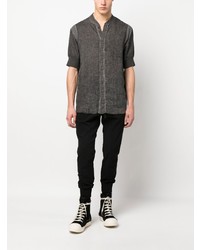 Thom Krom Collarless Short Sleeved Shirt