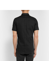 Calvin Klein Collection Carbon Short Sleeved Cotton Mesh Shirt