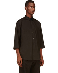 Comme des Garcons Comme Des Garons Shirt Black Oversized Cropped Sleeve Shirt