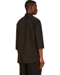 Comme des Garcons Comme Des Garons Shirt Black Oversized Cropped Sleeve Shirt