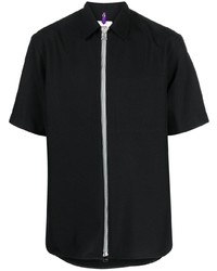 Oamc Ian Short Sleeve Virgin Wool Shirt