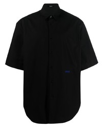 Versace Logo Embroidered Short Sleeve Shirt