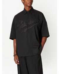 Valentino Logo Patch Bowling Shirt