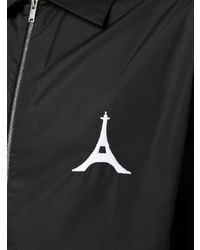 Givenchy Logo Patch Zip Up Shirt