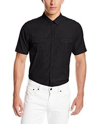 Calvin Klein On End Slub Double Pocket Short Sleeve Woven Shirt
