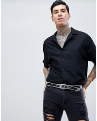 ASOS DESIGN Oversized Viscose Batwing Sleeve Shirt