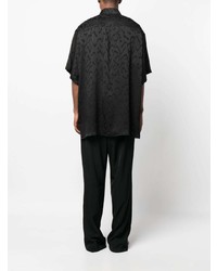 Saint Laurent Patterned Jacquard Short Sleeve Shirt