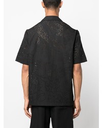 Versace Perforated Detail Button Up Shirt