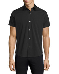Theory Rammis Short Sleeve Woven Shirt Black