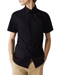 Lacoste Regular Fit Pocket Short Sleeve Pique Button Up Shirt