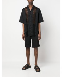 DSQUARED2 Sheer Lace Panelled Shirt