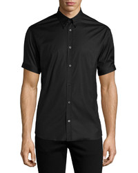 Alexander McQueen Short Sleeve Button Down Shirt Black