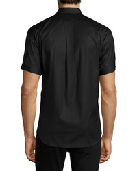 Alexander McQueen Short Sleeve Button Down Shirt Black