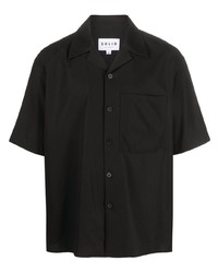 Solid Homme Short Sleeve Cotton Shirt
