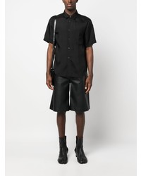 Black Comme Des Garçons Short Sleeve Patch Pocket Shirt