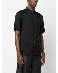 Black Comme Des Garçons Short Sleeve Patch Pocket Shirt