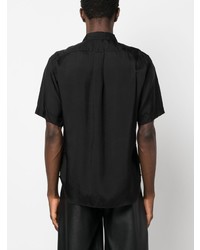 Black Comme Des Garçons Short Sleeve Patch Pocket Shirt