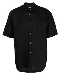 Black Comme Des Garçons Short Sleeve Patch Pocket Shirt
