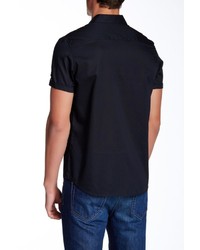 Calvin Klein Short Sleeve Twill Stripe Voille Shirt
