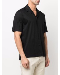 Z Zegna Short Sleeved Camp Collar Shirt