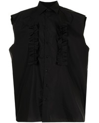 Raf Simons Sleeveless Ruffle Detail Shirt