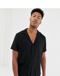 ASOS DESIGN Tall Oversized Deep Revere Shirt