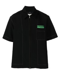 Song For The Mute Zip Fastening Short Sleeve Shirt