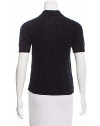 Prada Cashmere Short Sleeve Sweater
