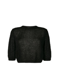 Marios Cropped Open Knit Sweater
