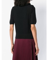 Barrie Flying Lace Cashmere Turtleneck Top