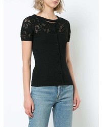 Moschino Lace Detail Button Cardigan